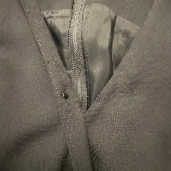 VTG Marie St. Claire Black Long Formal Gown Size 14 Embroidered Wrap Skirt NWT - Picture 7 of 15